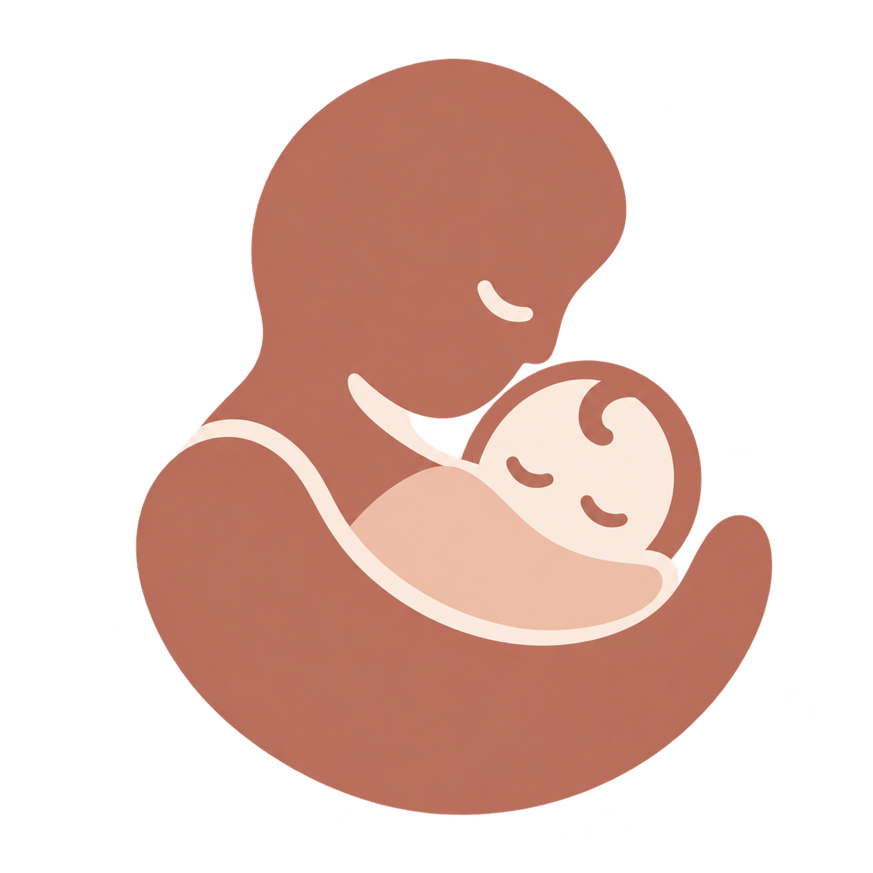 Een ouder houdt een slapende baby dichtbij